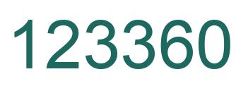 Number 123360 green image