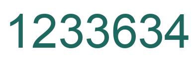 Number 1233634 green image
