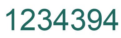 Number 1234394 green image