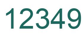 Number 12349 green image