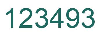 Number 123493 green image