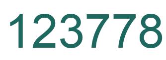 Number 123778 green image