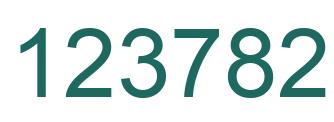 Number 123782 green image
