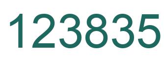 Number 123835 green image