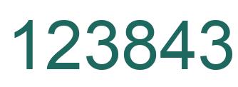 Number 123843 green image