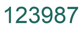 Number 123987 green image