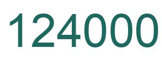 Number 124000 green image