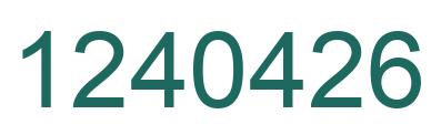 Number 1240426 green image