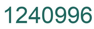 Number 1240996 green image
