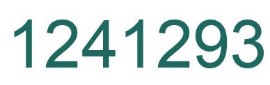 Number 1241293 green image