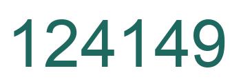 Number 124149 green image