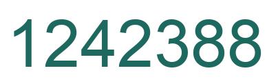 Number 1242388 green image