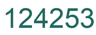 Number 124253 green image