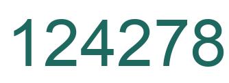 Number 124278 green image