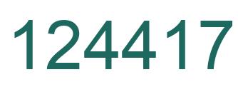 Number 124417 green image