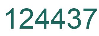 Number 124437 green image