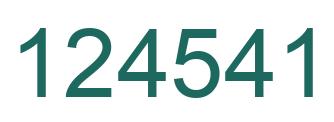 Number 124541 green image