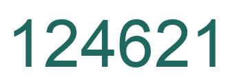 Number 124621 green image
