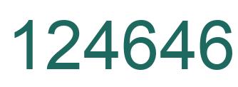 Number 124646 green image