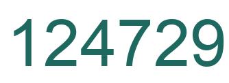 Number 124729 green image