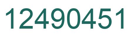 Número 12490451 imagen verde