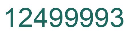 Number 12499993 green image