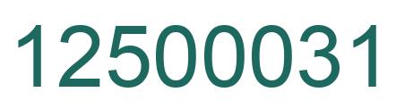 Número 12500031 imagen verde