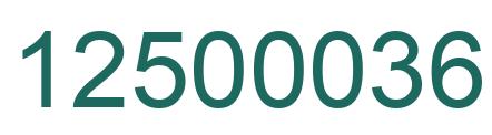 Número 12500036 imagen verde