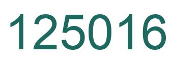 Number 125016 green image