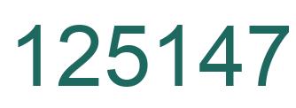 Number 125147 green image
