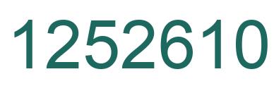 Number 1252610 green image