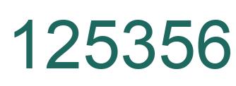 Number 125356 green image