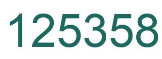 Number 125358 green image