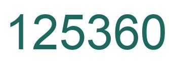 Number 125360 green image