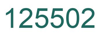 Number 125502 green image