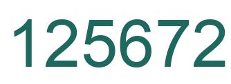 Number 125672 green image