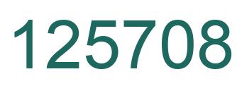 Number 125708 green image