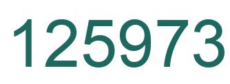 Number 125973 green image