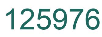 Number 125976 green image