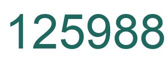 Number 125988 green image