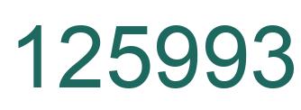 Number 125993 green image