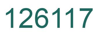 Number 126117 green image