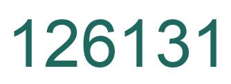 Number 126131 green image