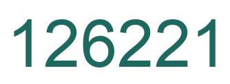 Number 126221 green image