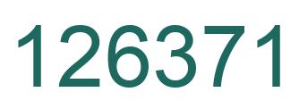 Number 126371 green image