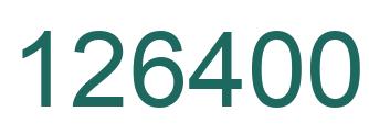 Number 126400 green image