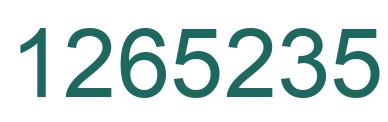 Number 1265235 green image