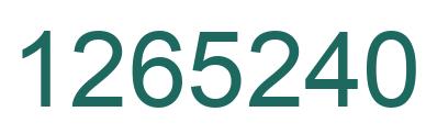 Number 1265240 green image