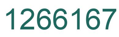 Number 1266167 green image