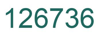 Number 126736 green image
